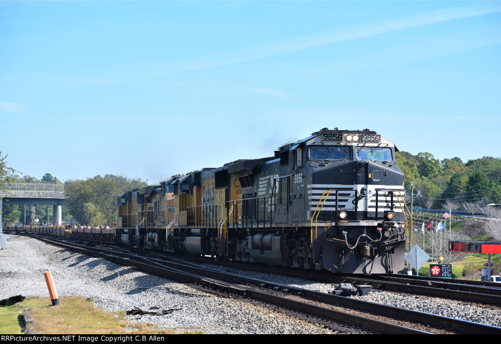 Empty Stack Cars Headed NB